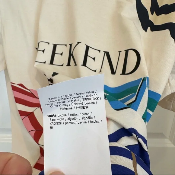 SOLD! Weekend Max Mara Label-cut Cotton T-shirt with Print Size: Various - Picture 12 of 14